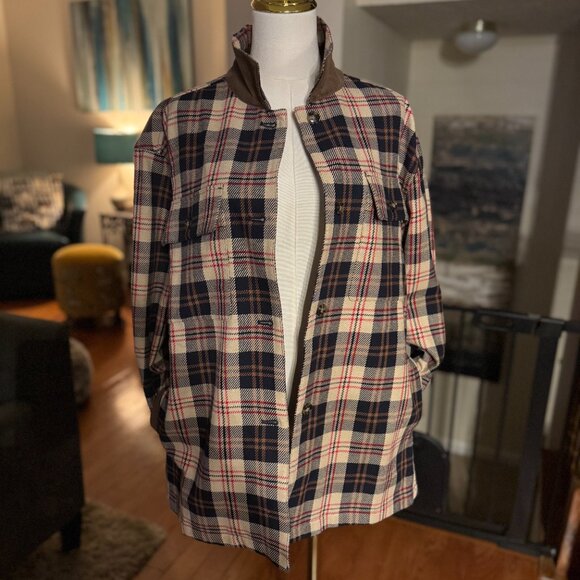 Tuckernuck Cream Plaid Platt Ranch Jacket, Large, NWT - Picture 8 of 14